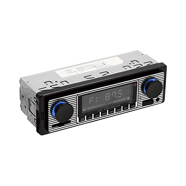 KDX-Audio Retro-600C - Radio CD, MP3, WMA, Bluetooth, color cromado y negro