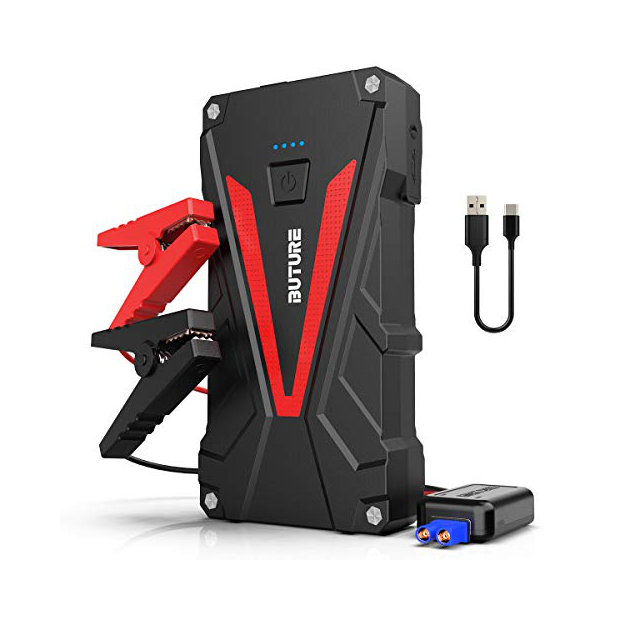 Gooloo GT1500 1500mAh Peak Car Jump Starter Auto Battery Booster - for up  to 8.0L Gas & 6.0L Diesel Engines