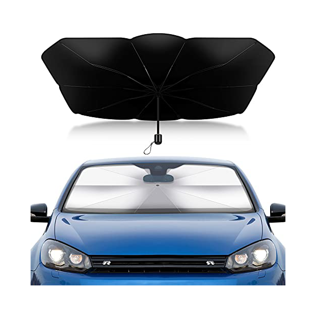 Parasol Coche Delantero，Parasol Luna de Coche Metalizado Cortina  Reflectante para Vehículo Protección Rayos UV Parabrisas, Protector Solar  Camionetas