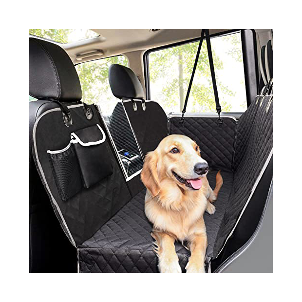 Vailge Funda de asiento para perro para asiento trasero, 100% impermeable,  fundas de asiento de automóvil para perro con ventana de malla, evita